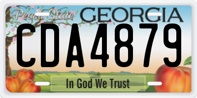 GA license plate CDA4879