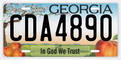 GA license plate CDA4890