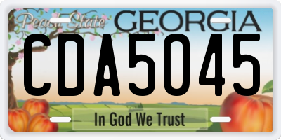 GA license plate CDA5045