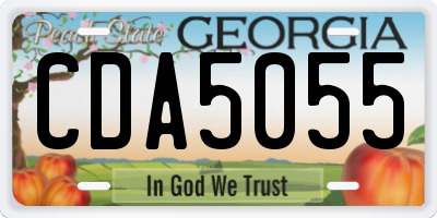 GA license plate CDA5055