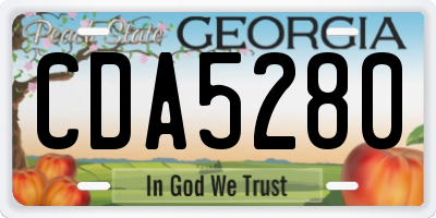 GA license plate CDA5280