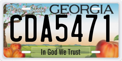 GA license plate CDA5471