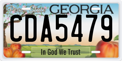 GA license plate CDA5479