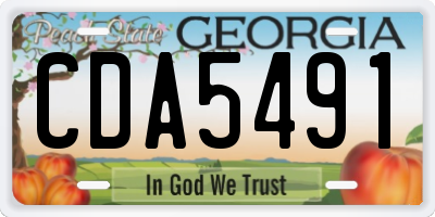 GA license plate CDA5491