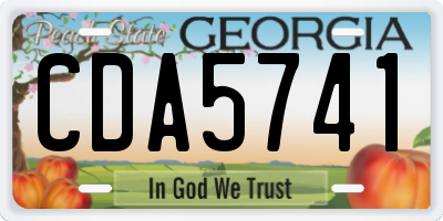 GA license plate CDA5741