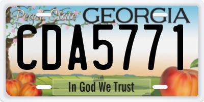 GA license plate CDA5771