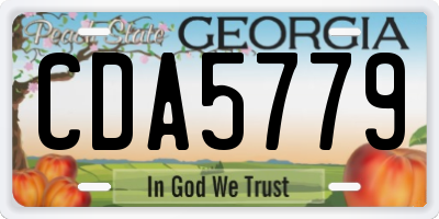GA license plate CDA5779