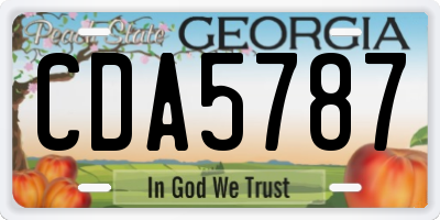 GA license plate CDA5787