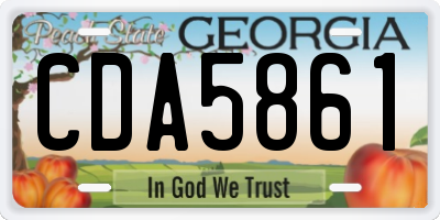 GA license plate CDA5861
