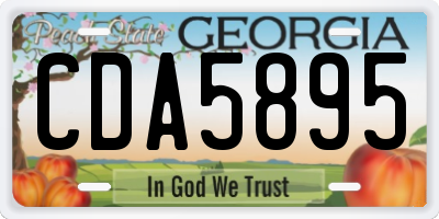 GA license plate CDA5895