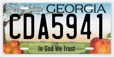 GA license plate CDA5941
