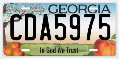 GA license plate CDA5975