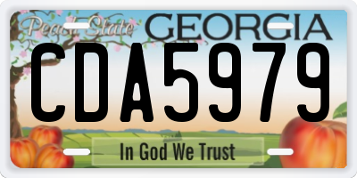 GA license plate CDA5979