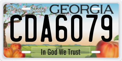 GA license plate CDA6079