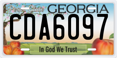 GA license plate CDA6097
