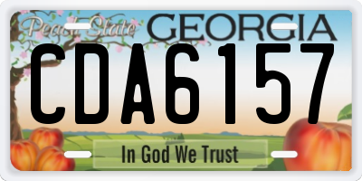 GA license plate CDA6157
