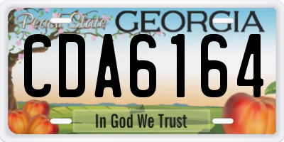 GA license plate CDA6164
