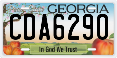 GA license plate CDA6290