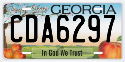 GA license plate CDA6297