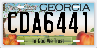 GA license plate CDA6441