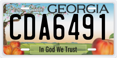 GA license plate CDA6491