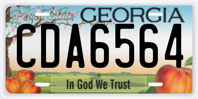 GA license plate CDA6564