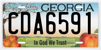 GA license plate CDA6591