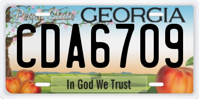 GA license plate CDA6709