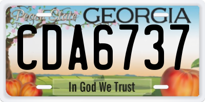 GA license plate CDA6737
