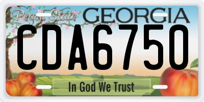 GA license plate CDA6750