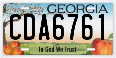 GA license plate CDA6761