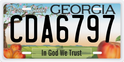 GA license plate CDA6797