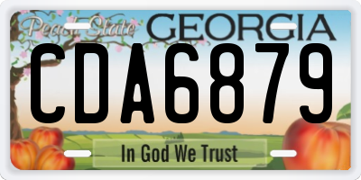 GA license plate CDA6879