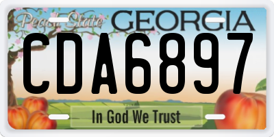GA license plate CDA6897
