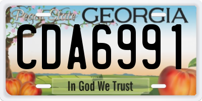 GA license plate CDA6991