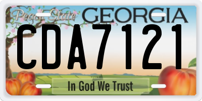 GA license plate CDA7121
