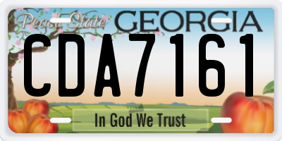 GA license plate CDA7161