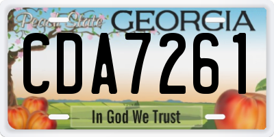 GA license plate CDA7261