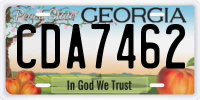 GA license plate CDA7462