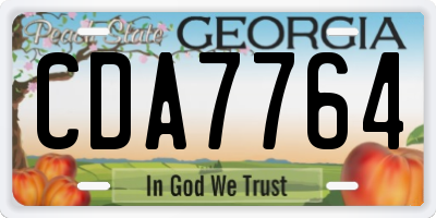 GA license plate CDA7764