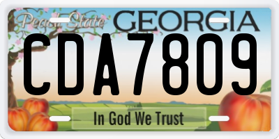 GA license plate CDA7809