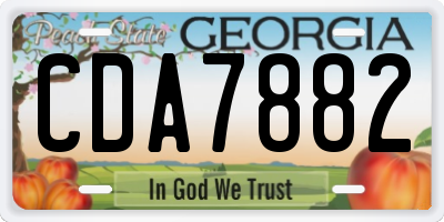 GA license plate CDA7882