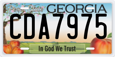 GA license plate CDA7975