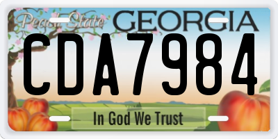 GA license plate CDA7984