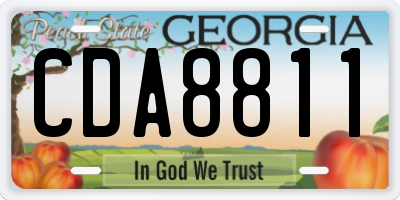 GA license plate CDA8811