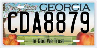 GA license plate CDA8879