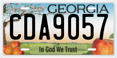 GA license plate CDA9057
