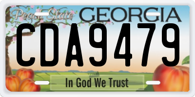 GA license plate CDA9479