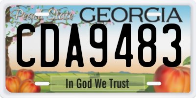 GA license plate CDA9483