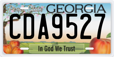 GA license plate CDA9527